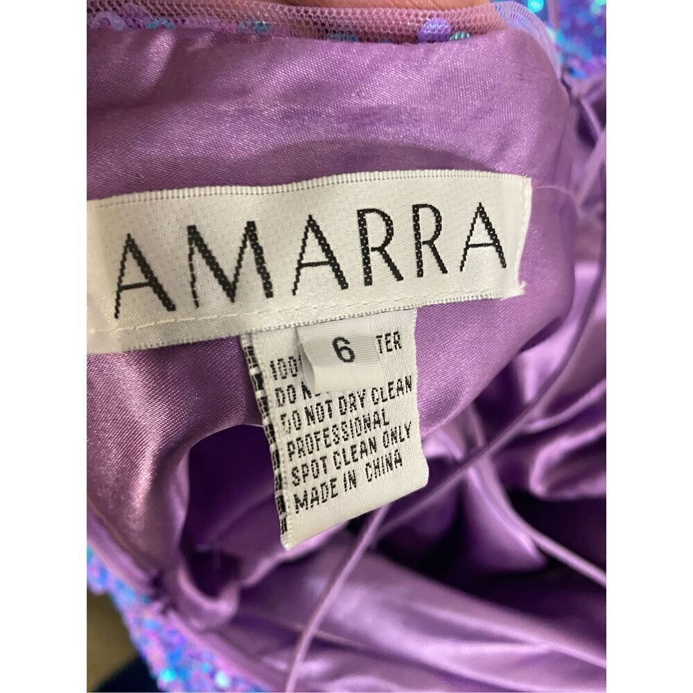 Amarra Sequin Purple Formal Gown Size 6 - Picture 14 of 16